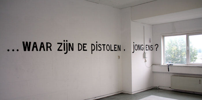waar zijn de pistolen?